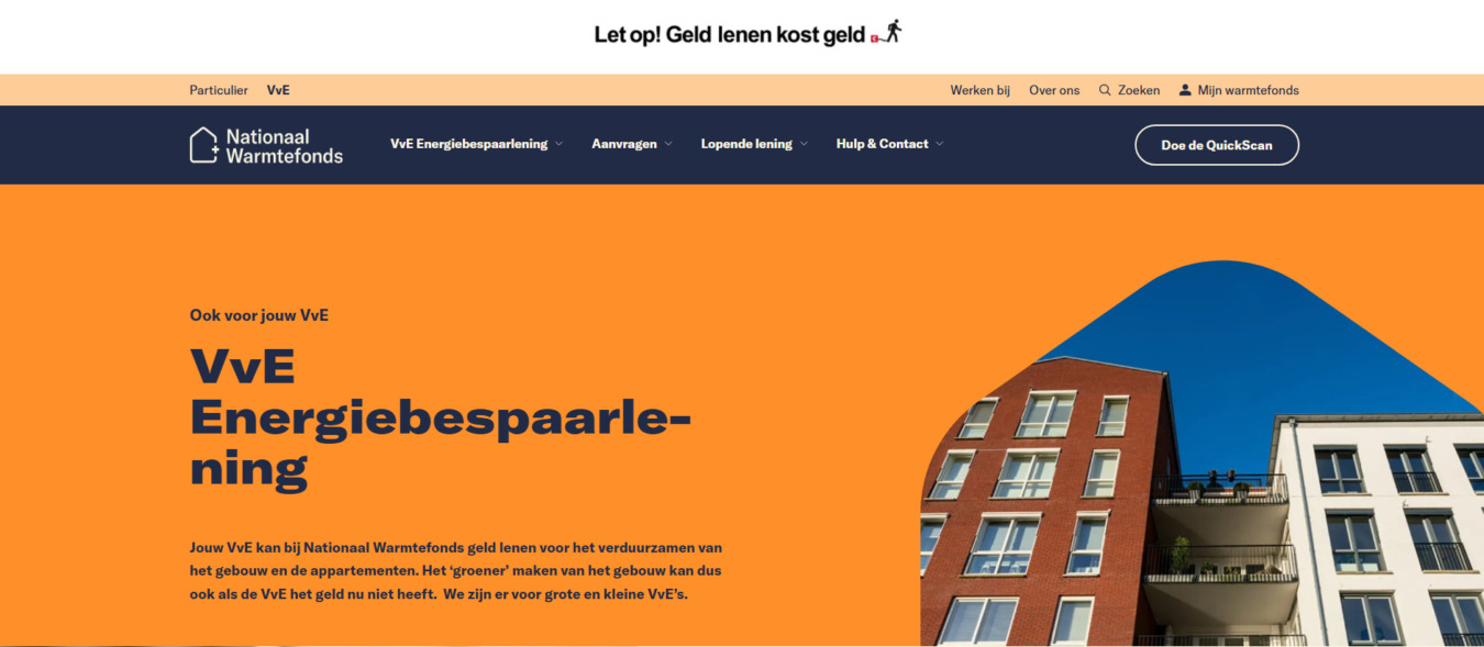screenshot webpagina warmtefonds
